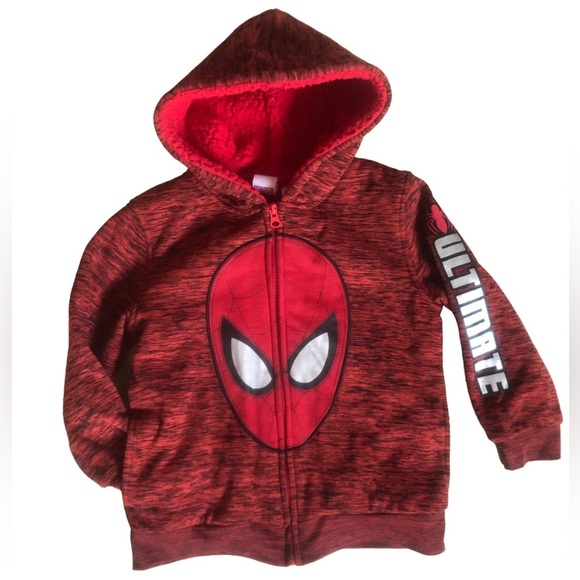 🕷 Spider-Man Fleece Hoody Jacket - Picture 1 of 6